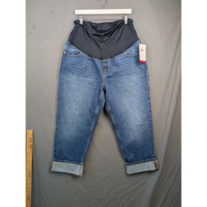 Isabel Maternity by Ingrid & Isabel‎ Cropped Vintage Straight Jeans Blue Size 14